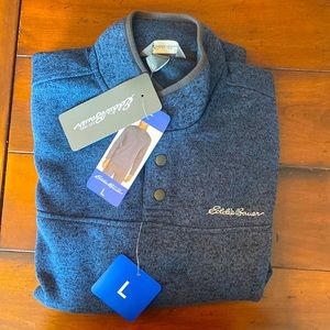 Men’s Eddie Bauer 1/4 snap fleece pull-over | size L | New, never worn